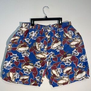 Vintage Uniform Code Hawaiian Beach Shorts Large